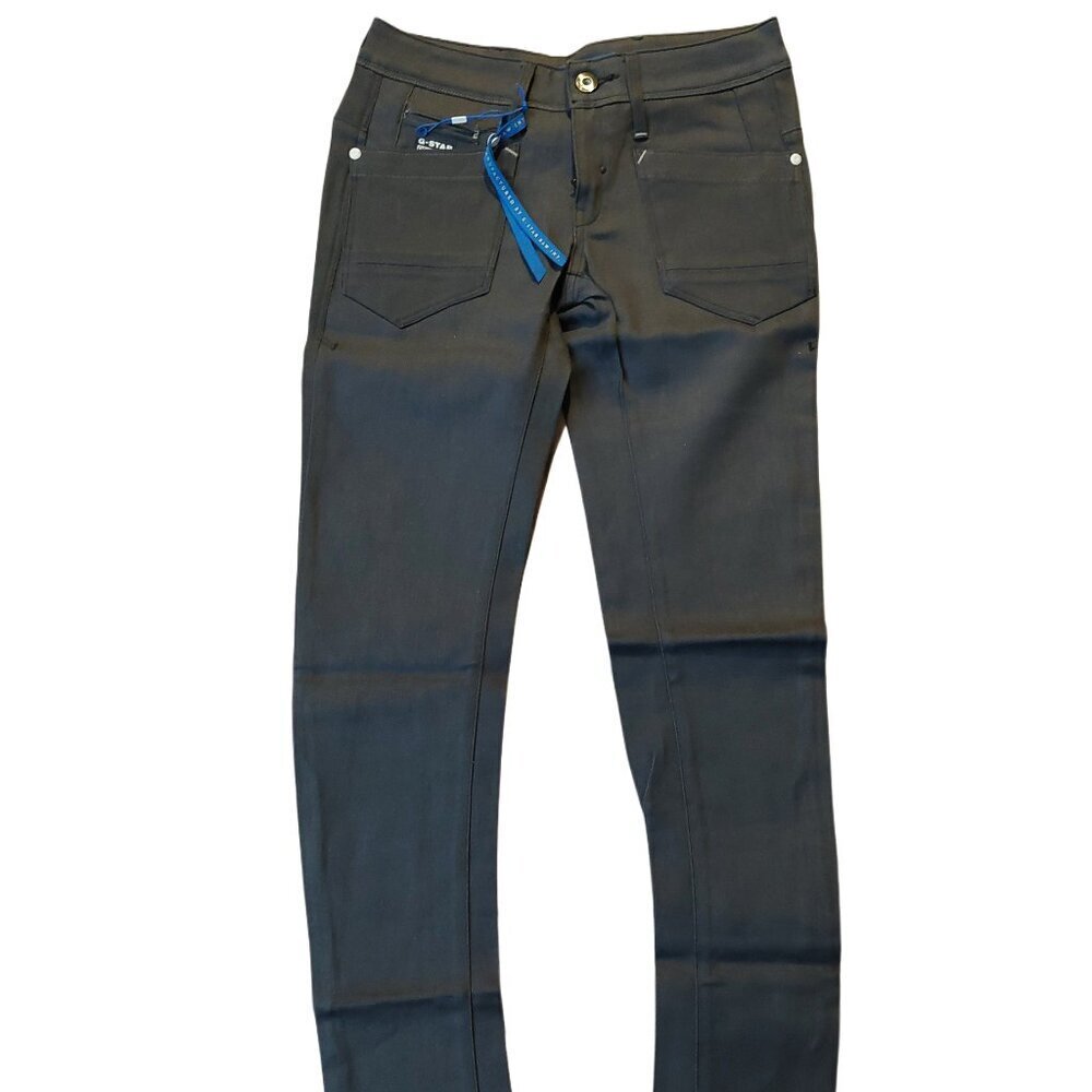 Retro Vintage G-Star Low-T Skinny Comfort Stone Grey Denim Jeans Sz 26 NWT